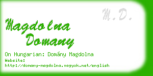 magdolna domany business card